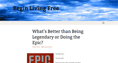 Desktop Screenshot of beginlivingfree.com